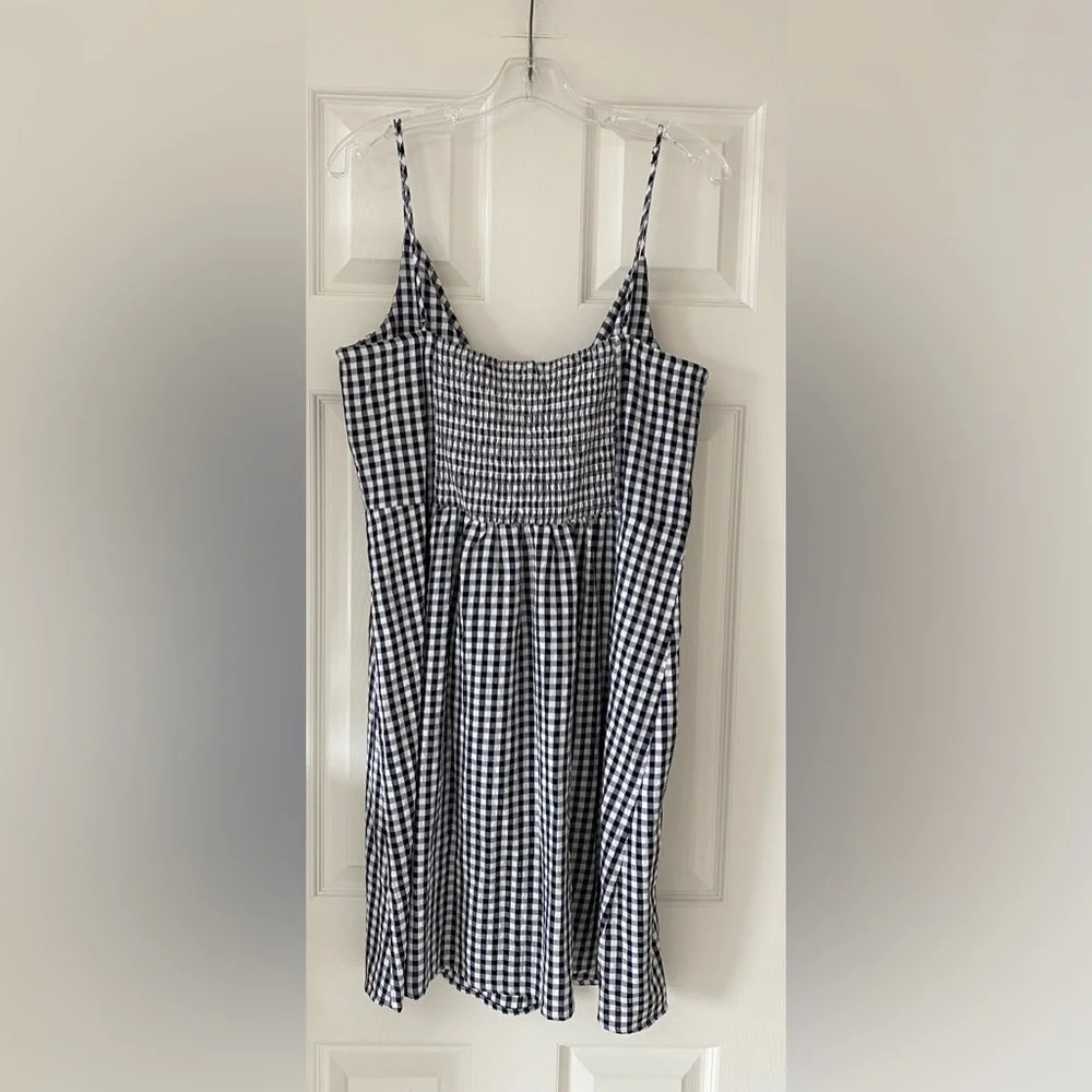 NWT Loft Gingham Twist Cutout Cami Dress Size 16 - Picture 4 of 5